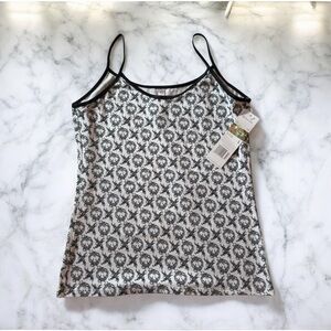 LITTLE HILL WHITE BARBED WIRE PRINT CAMI TANK TOP SIZE LARGE